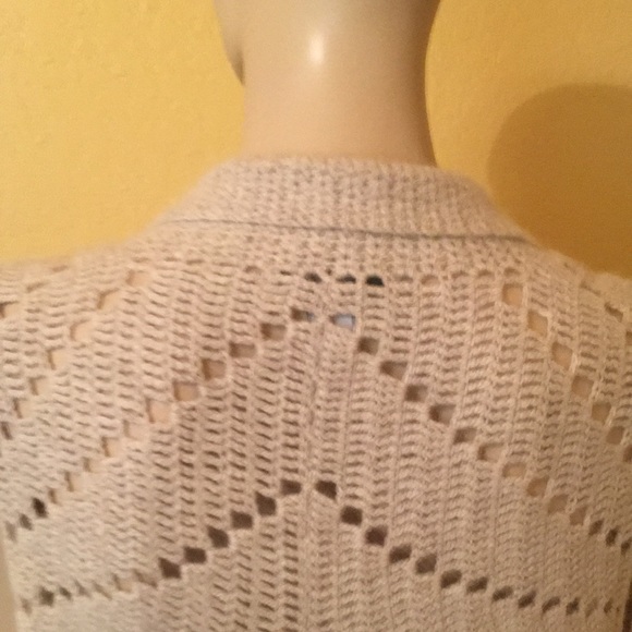 CAbi NEW Angora Crochet Sleeveless Sweater Vest - Picture 5 of 6